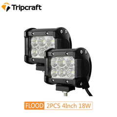 Tripcraft 2-10pcs 18W LED work Light spot 4Inch Bar for Car Boat Off Road Tractor Off Road 4WD 4x4 Truck SUV ATV Driving 12V 24V