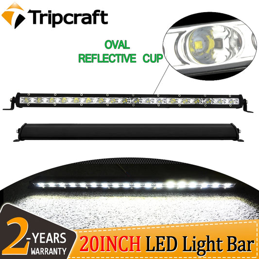 Tripcraft 20" 20inch 90W LED Light Bar Spot beam Oval light cup LED Light bar For 4X4 4WD offroad Truck ATV SUV 12V 24V LED Beam
