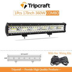 Tripcraft 3 Rows LED Bar 4 - 28 Inch LED Light Bar LED Work Light for Car Tractor Boat OffRoad 4x4 led spotlights for vehicles