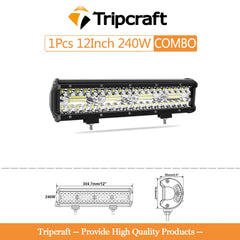 Tripcraft 3 Rows LED Bar 4 - 28 Inch LED Light Bar LED Work Light for Car Tractor Boat OffRoad 4x4 led spotlights for vehicles