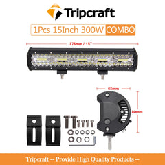 Tripcraft 3-row Led Light Bar 4x4 Offroad Combo Beam For Cars Off road SUV ATV Tractor Boat Trucks Excavator 12V 24V Work Lights