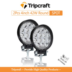 Tripcraft 4" 4inch 27W 42W 48W LED Work Light for Offroad Car 4WD Truck Boat Trailer 4x4 SUV ATV 12V 24V Spot beam LED Light Bar