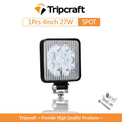 Tripcraft 4" 4inch 27W 42W 48W LED Work Light for Offroad Car 4WD Truck Boat Trailer 4x4 SUV ATV 12V 24V Spot beam LED Light Bar