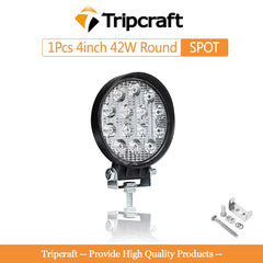 Tripcraft 4" 4inch 27W 42W 48W LED Work Light for Offroad Car 4WD Truck Boat Trailer 4x4 SUV ATV 12V 24V Spot beam LED Light Bar