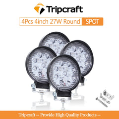 Tripcraft 4" 4inch 27W 42W 48W LED Work Light for Offroad Car 4WD Truck Boat Trailer 4x4 SUV ATV 12V 24V Spot beam LED Light Bar