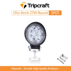 Tripcraft 4" 4inch 27W 42W 48W LED Work Light for Offroad Car 4WD Truck Boat Trailer 4x4 SUV ATV 12V 24V Spot beam LED Light Bar