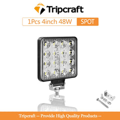 Tripcraft 4" 4inch 27W 42W 48W LED Work Light for Offroad Car 4WD Truck Boat Trailer 4x4 SUV ATV 12V 24V Spot beam LED Light Bar