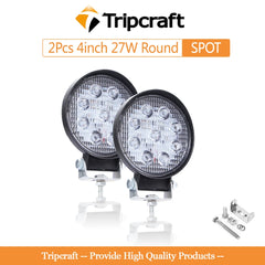 Tripcraft 4" 4inch 27W 42W 48W LED Work Light for Offroad Car 4WD Truck Boat Trailer 4x4 SUV ATV 12V 24V Spot beam LED Light Bar