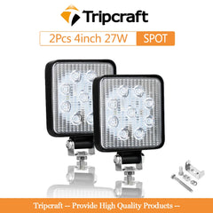 Tripcraft 4" 4inch 27W 42W 48W LED Work Light for Offroad Car 4WD Truck Boat Trailer 4x4 SUV ATV 12V 24V Spot beam LED Light Bar