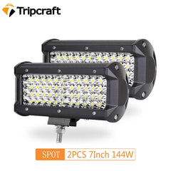 Tripcraft 4/7inch Led Light Bar Worklights 54W 120W Spot Flood Combo Beam for Auto Offroad Tractor Truck 4x4 SUV ATV