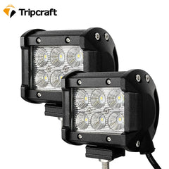 Tripcraft 4inch 18W LED WORK LIGHT BAR 12V 24V spot flood beam for Offroad auto motorcycle headlight 4x4 SUV UAZ ATV rampe car
