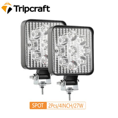 Tripcraft 4inch 27W 48W 4" 4in Led Work  Light Interior Spot Flood LED Offroad 12V 24V for 4x4 Tractor Headlight Truck ATV LUZ