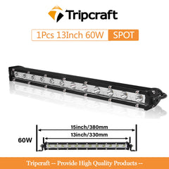Tripcraft 7-38inch Single Row super Slim LED Light bar LED Work Light Bar 90W 120W 150W 180W 12V 24V For Offroad Car Bus Boat