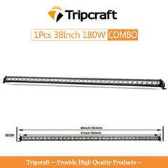 Tripcraft 7-38inch Single Row super Slim LED Light bar LED Work Light Bar 90W 120W 150W 180W 12V 24V For Offroad Car Bus Boat
