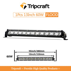 Tripcraft 7-38inch Single Row super Slim LED Light bar LED Work Light Bar 90W 120W 150W 180W 12V 24V For Offroad Car Bus Boat