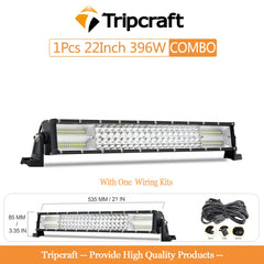 Tripcraft LED Light Bar 7" 22“ 32” 42“Inch Cured / Straight Quad-Row Light Bar 4rows 396W 576W 756W For SUV 4X4 OffRoad ATV Car
