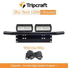 Tripcraft LED Light Bar with 23" Front Bumper Bull Bar Number Plate Holder For 4X4 OffRoad SUV 4WD Auto Car Fog work Light Mount