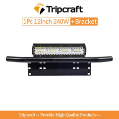 Tripcraft LED Light Bar with 23" Front Bumper Bull Bar Number Plate Holder For 4X4 OffRoad SUV 4WD Auto Car Fog work Light Mount