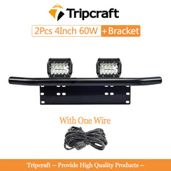 Tripcraft LED Light Bar with 23" Front Bumper Bull Bar Number Plate Holder For 4X4 OffRoad SUV 4WD Auto Car Fog work Light Mount