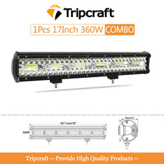 Tripcraft LED Panel LED Bar 4-28 Inch LED Light Barrre LED Work Light Combo Beam for Car Tractor Boat OffRoad 4x4 Truck SUV ATV