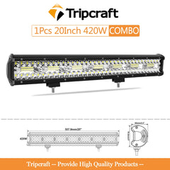 Tripcraft LED Panel LED Bar 4-28 Inch LED Light Barrre LED Work Light Combo Beam for Car Tractor Boat OffRoad 4x4 Truck SUV ATV
