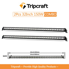 Tripcraft  Slim Single Row led bars light  7/13/20/25/32/38inch LED Work Light Bar combo beam for Car Tractor Boat OffRoad4x4