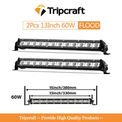 Tripcraft  Slim Single Row led bars light  7/13/20/25/32/38inch LED Work Light Bar combo beam for Car Tractor Boat OffRoad4x4