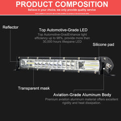 Tripcraft Ultra Slim 32inch 300W LED Light Bar For Tractor 4X4 UAZ Offroad 4WD ATV Truck Car Extra Combo LED Work light Bar