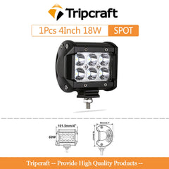 Tripcraft dual rows 4/7/15/17/20in 2row LED Light Bar combo led work light for Car Tractor Boat OffRoad 4x4 Truck SUV ATV 12v24v