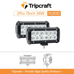 Tripcraft dual rows 4/7/15/17/20in 2row LED Light Bar combo led work light for Car Tractor Boat OffRoad 4x4 Truck SUV ATV 12v24v