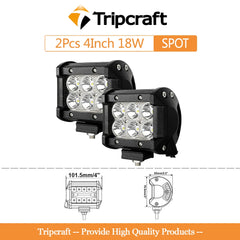 Tripcraft dual rows 4/7/15/17/20in 2row LED Light Bar combo led work light for Car Tractor Boat OffRoad 4x4 Truck SUV ATV 12v24v