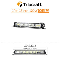 Tripcraft led bar Slim 13Inch 120W LED Light Bar for Tractor 4x4 offroad accessories ATV Combo LED Work Bar 12v 24v headlights