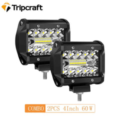 Tripraft 4/7inch Led Light Bar Work Light 7in 60W 120W Combo Led Work Light Bar Beam for Offroad Tractor Truck 4x4 SUV CAR ATV