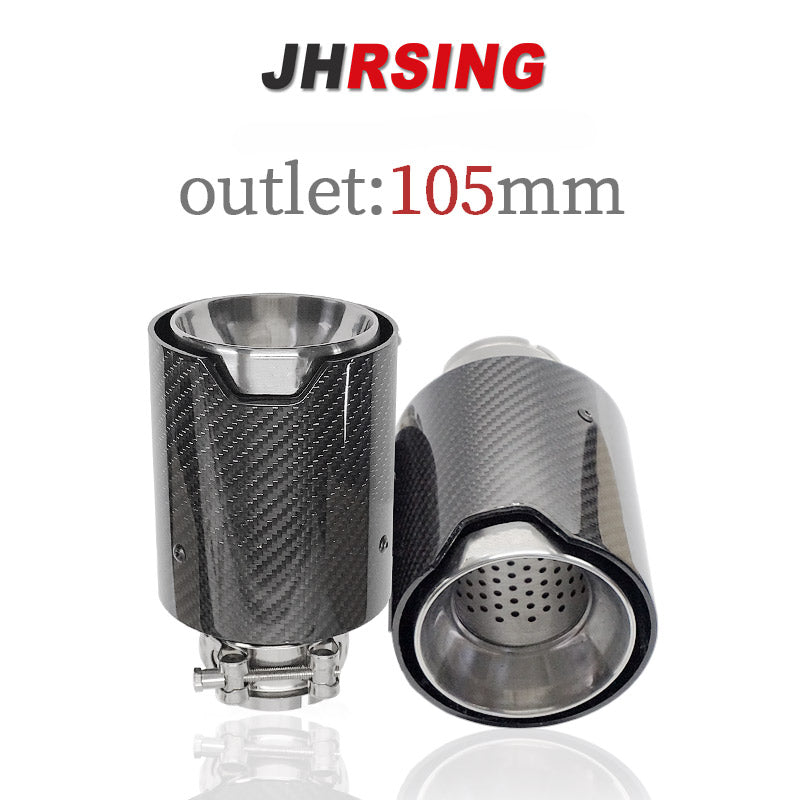 1 Piece Carbon Fiber Exhaust Tip 304 Stainless Steel Muffler For BMW M2 M3 M4 M135i M235i M140i M240i M335i M340i SILVER / BLACK