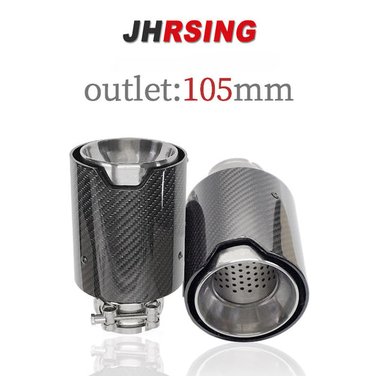 1 Piece Carbon Fiber Exhaust Tip 304 Stainless Steel Muffler For BMW M2 M3 M4 M135i M235i M140i M240i M335i M340i SILVER / BLACK