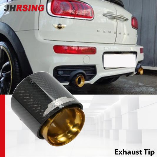 1 Pcs BMW Carbon Fiber Exhaust Tip Gold Fit for Mini Cooper Exhaust Tip R55 R56 R57 R58 R59 R60 R61 F54 F55 F56 F57 F60