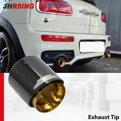 1 Pcs BMW Carbon Fiber Exhaust Tip Gold Fit for Mini Cooper Exhaust Tip R55 R56 R57 R58 R59 R60 R61 F54 F55 F56 F57 F60