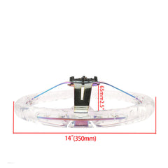 Aluminum 14" 350mm Racing Acrylic Steering Wheel with Quick Release Neo Chrome