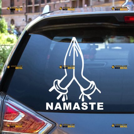 Namaste Sticker Decal Vinyl, Nepal India, Yoga Meditation – For Car Truck Bumper Bike Laptop – Custom, Choose Size Color – Die Cut No Background 62931300