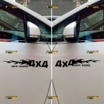 4x4 Sticker Decal Vinyl, Off Road, Flame – Fit For Ford Chevy GMC Toyota Jeep Car Truck – Pair Mirror Images Reversed – Custom, Choose Size Color – Die Cut No Background 062930022