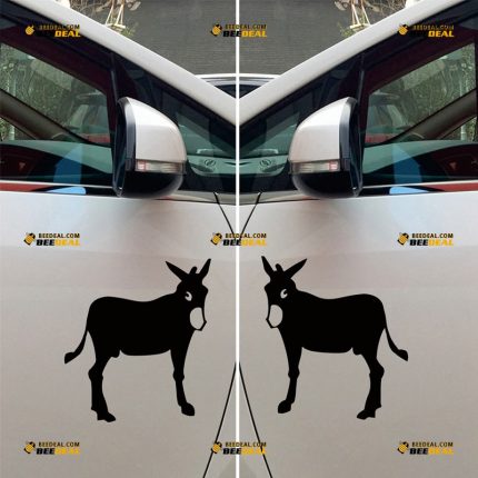 Catalan Donkey Sticker Decal Vinyl, Spanish Burro – Mirror Images Reversed – Custom Choose Size Color – For Car Laptop Window Boat – Die Cut No Background 062631023