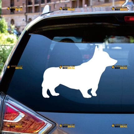 Corgi Sticker Decal Vinyl, Welsh Dog, Silhouette – Custom Choose Size Color – For Car Laptop Window Boat – Die Cut No Background 062631044