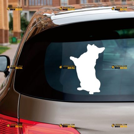 Corgi Sticker Decal Vinyl, Welsh Dog, Silhouette – Custom Choose Size Color – For Car Laptop Window Boat – Die Cut No Background 062631043