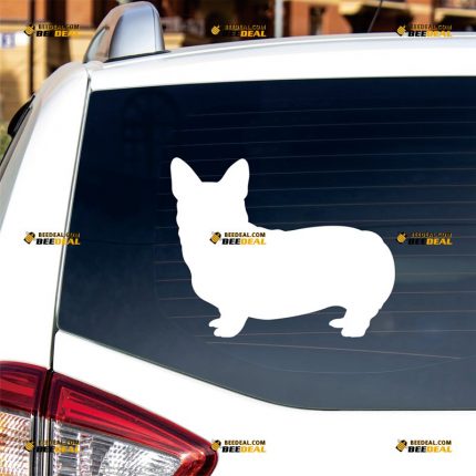 Corgi Sticker Decal Vinyl, Welsh Dog, Silhouette – Custom Choose Size Color – For Car Laptop Window Boat – Die Cut No Background 062631042