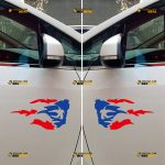 Puerto Rico Sticker Decal Vinyl, PR Flag, Flame – Mirror Images Reversed – Custom, Choose Size – For Car Laptop Window Boat – Die Cut No Background