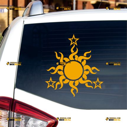Philippines Sticker Decal Vinyl, Filipino Tribal, Eight-Ray Sun Stars, Tagalog – Custom, Choose Size Color – For Car Laptop Window Boat – Die Cut No Background 062731335