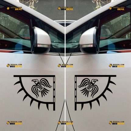 Odin Raven Sticker Decal Vinyl, Norse Viking – Mirror Images Reversed – Custom Choose Size Color – For Car Laptop Window Boat – Die Cut No Background