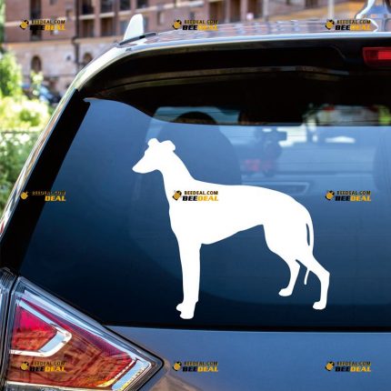 Greyhound Dog Sticker Decal Vinyl – Custom Choose Size Color – For Car Laptop Window Boat – Die Cut No Background 062531536