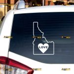 Idaho Sticker Decal Vinyl, American State ID Map Outline, Love Home – Custom Choose Size Color – For Car Laptop Window Boat – Die Cut No Background