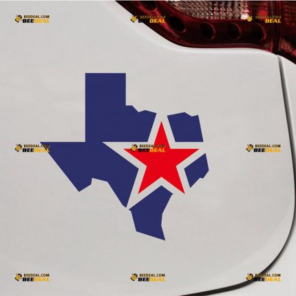 Texas Sticker Decal Vinyl, State Flag And Map – Custom Choose Size – For Car Laptop Window Boat – Die Cut No Background 062231517